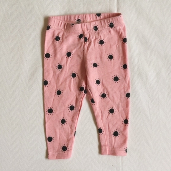 lamaze pink sun print organic cotton leggings 3 months baby girl - Picture 1 of 4